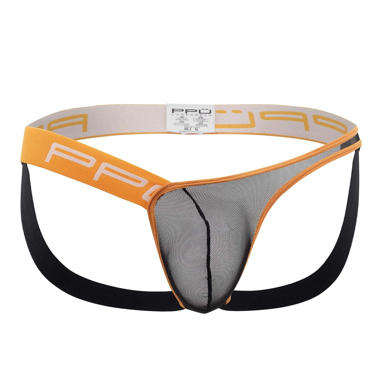 PPU 2308 One Side Mesh Jockstrap Orange