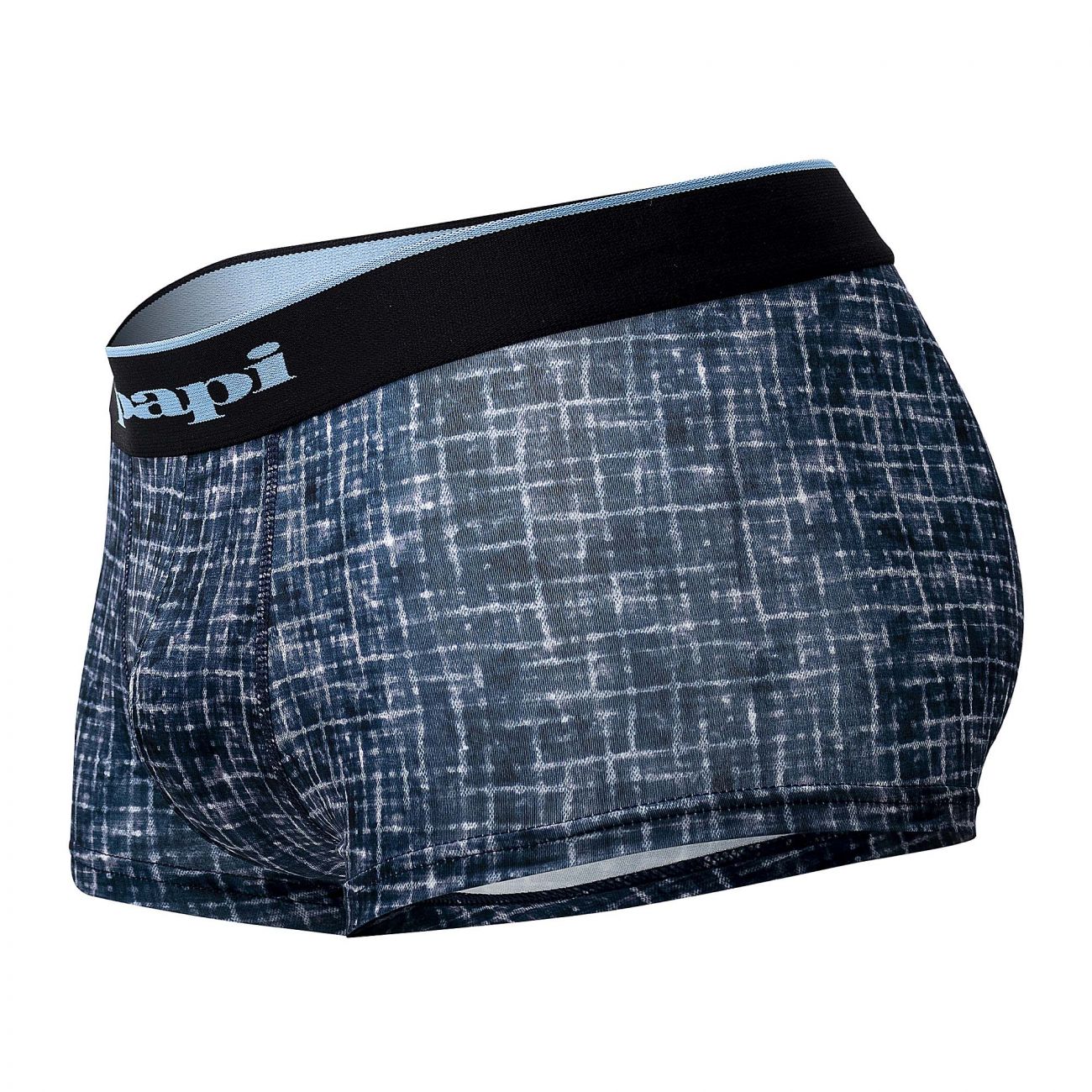 Papi UMPA048 Microflex Brazilian Trunks Blue-Texture