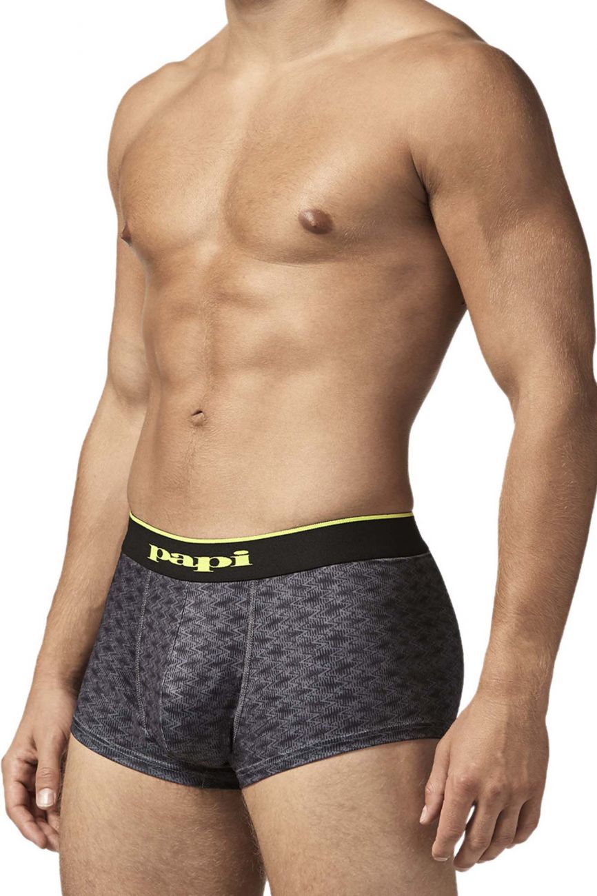 Papi UMPA048 Microflex Brazilian Trunks Charcoal-Graphic