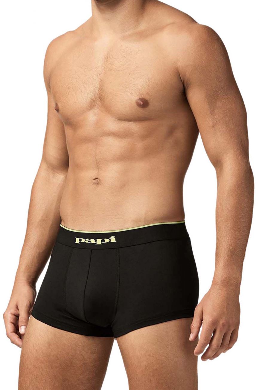 Papi UMPA048 Microflex Brazilian Trunks Charcoal-Leopard