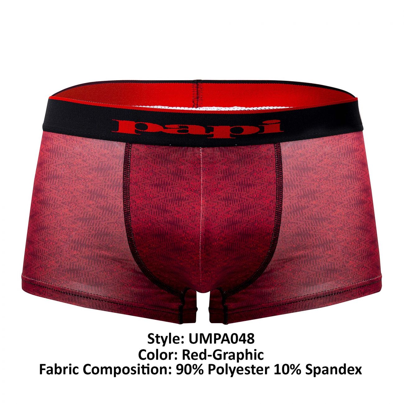 Papi UMPA048 Microflex Brazilian Trunks Red-Graphic