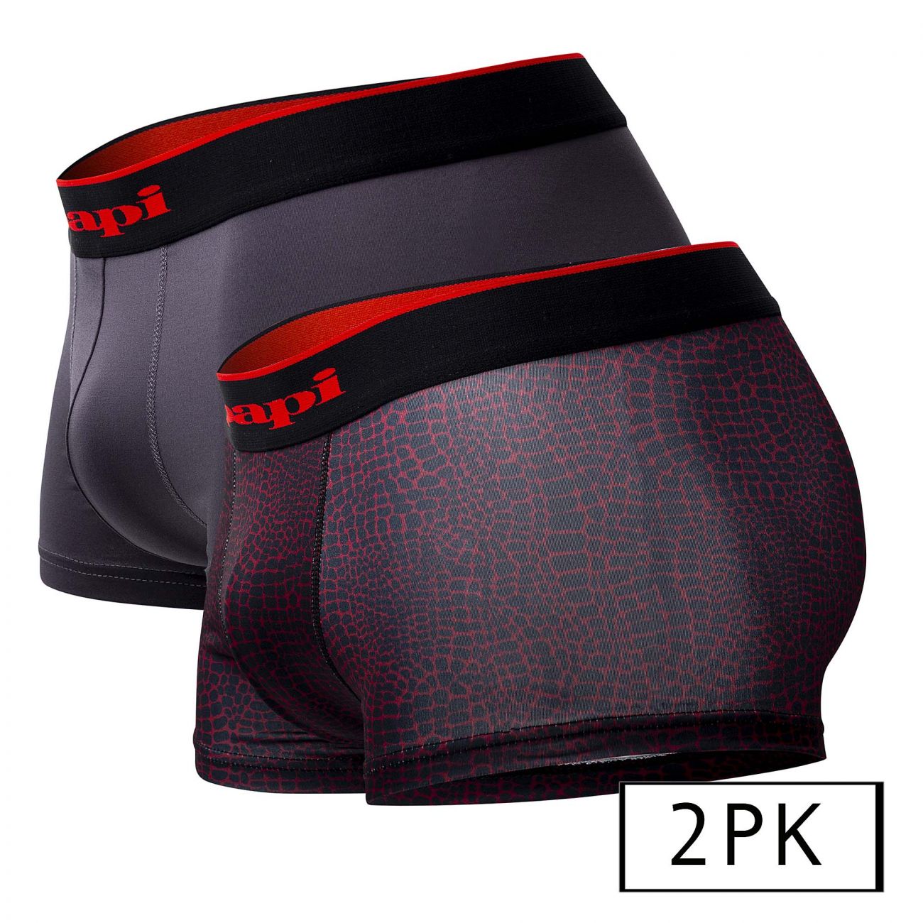 Papi UMPA048 Microflex Brazilian Trunks Red-Leopard