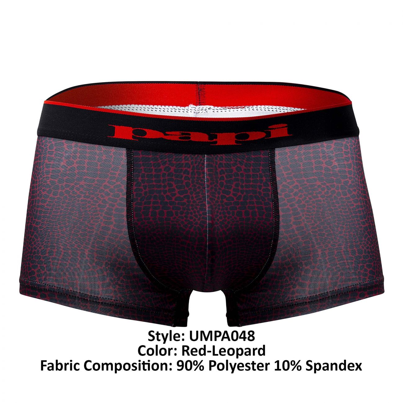 Papi UMPA048 Microflex Brazilian Trunks Red-Leopard