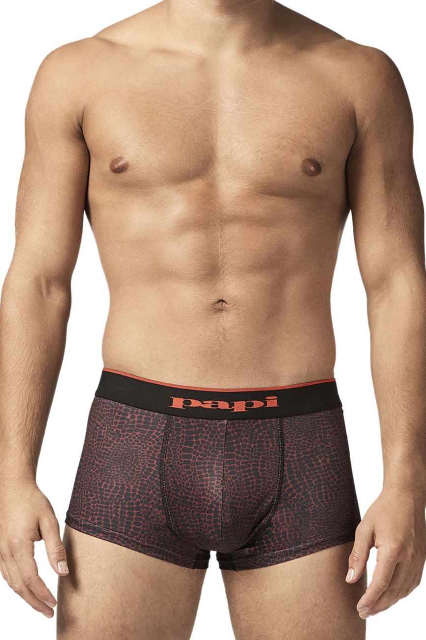 Papi UMPA048 Microflex Brazilian Trunks Red-Leopard