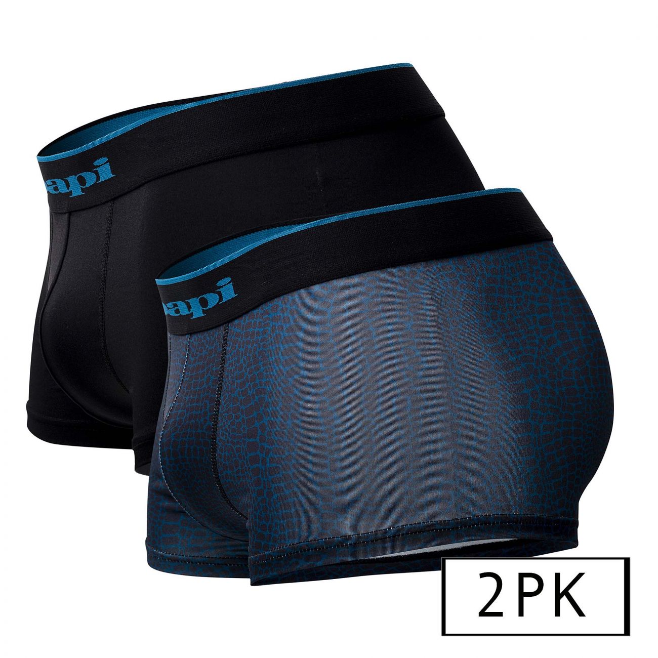 Papi UMPA048 Microflex Brazilian Trunks Teal-Leopard