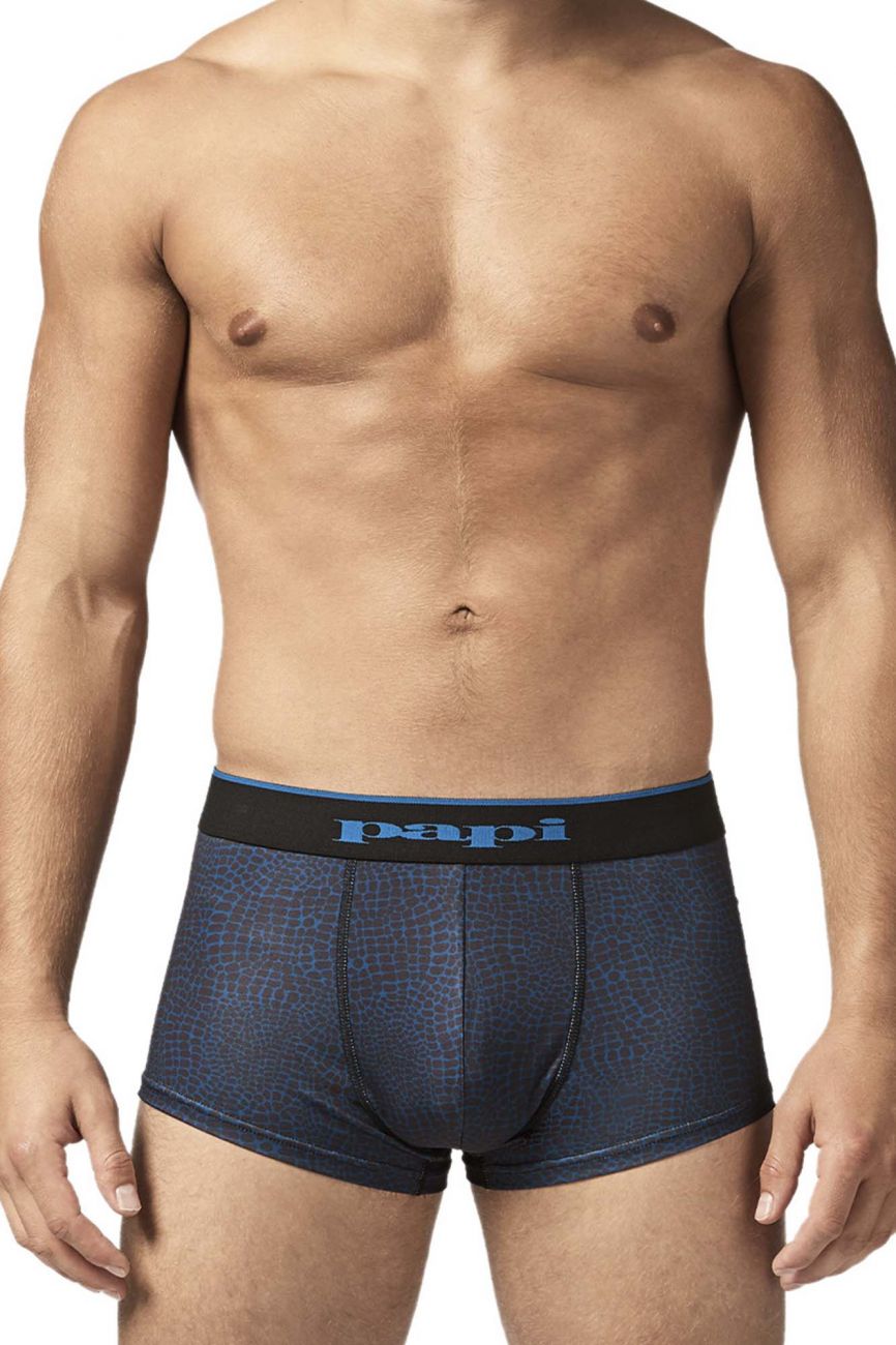 Papi UMPA048 Microflex Brazilian Trunks Teal-Leopard