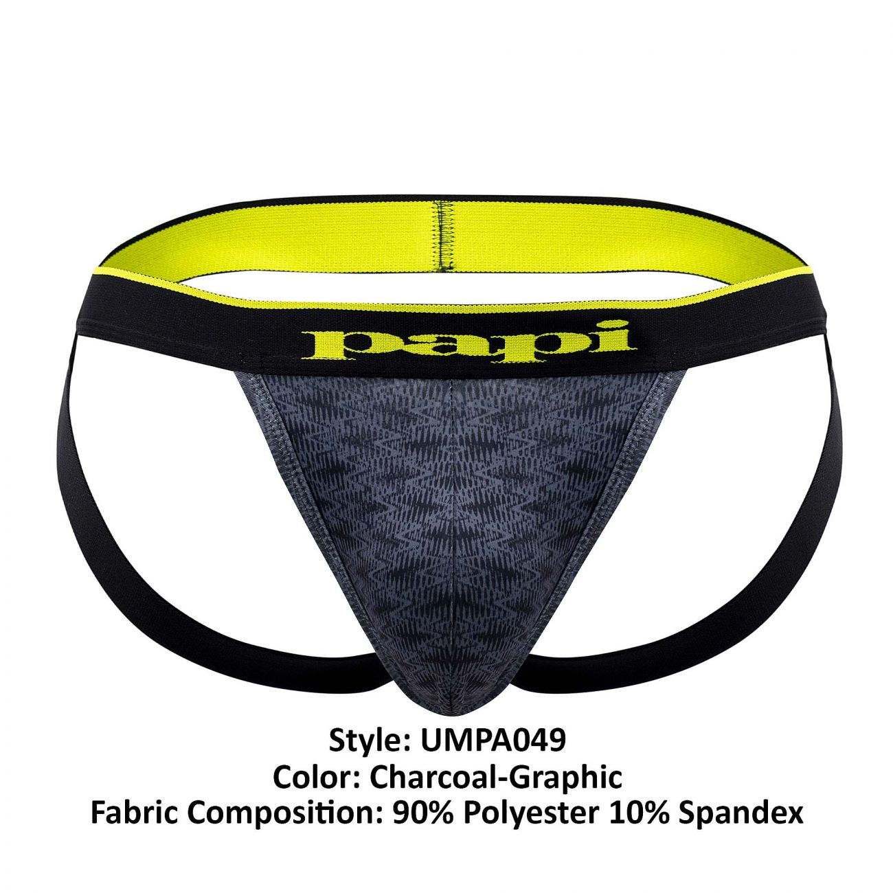 Papi UMPA049 Microflex Jockstrap Charcoal-Graphic