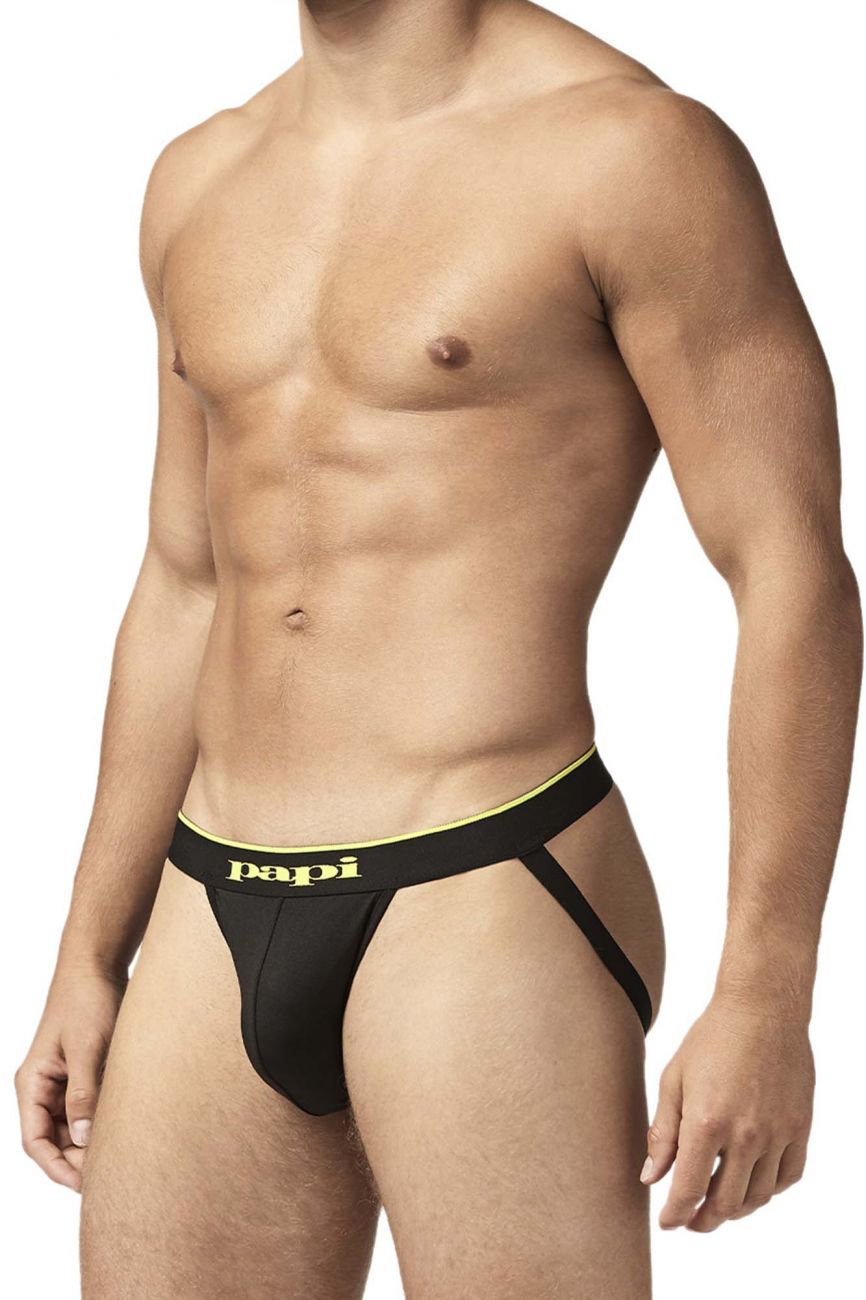 Papi UMPA049 Microflex Jockstrap Charcoal-Leopard