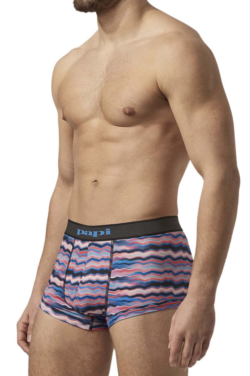 Papi UMPA076 2PK Microflex Brazilian Trunks Waves-Black