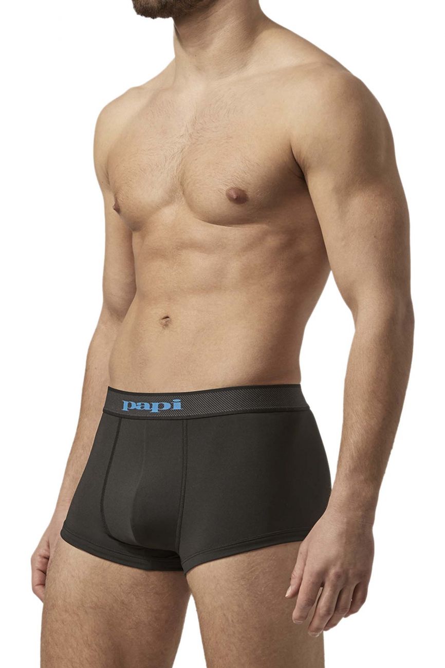 Papi UMPA076 2PK Microflex Brazilian Trunks Waves-Black