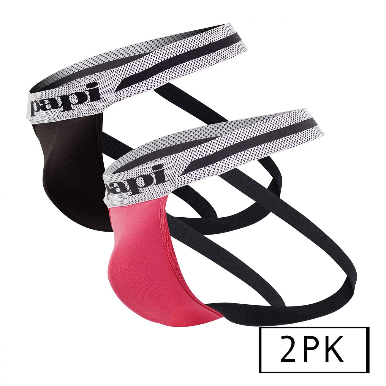 Papi UMPA081 2PK Microflex Jockstrap Pink-Black