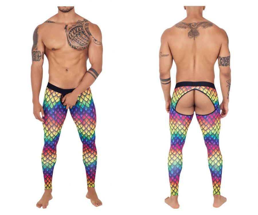 Pikante 0828 Rainbow Athletic Pants Black Rainbow