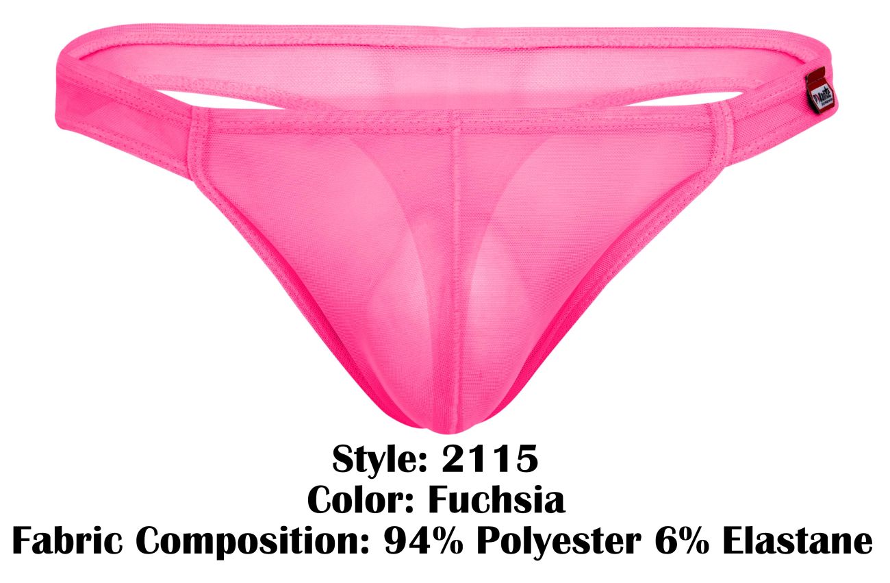 Pikante 2115 Amusing Mens Barely There Thongs Fuchsia