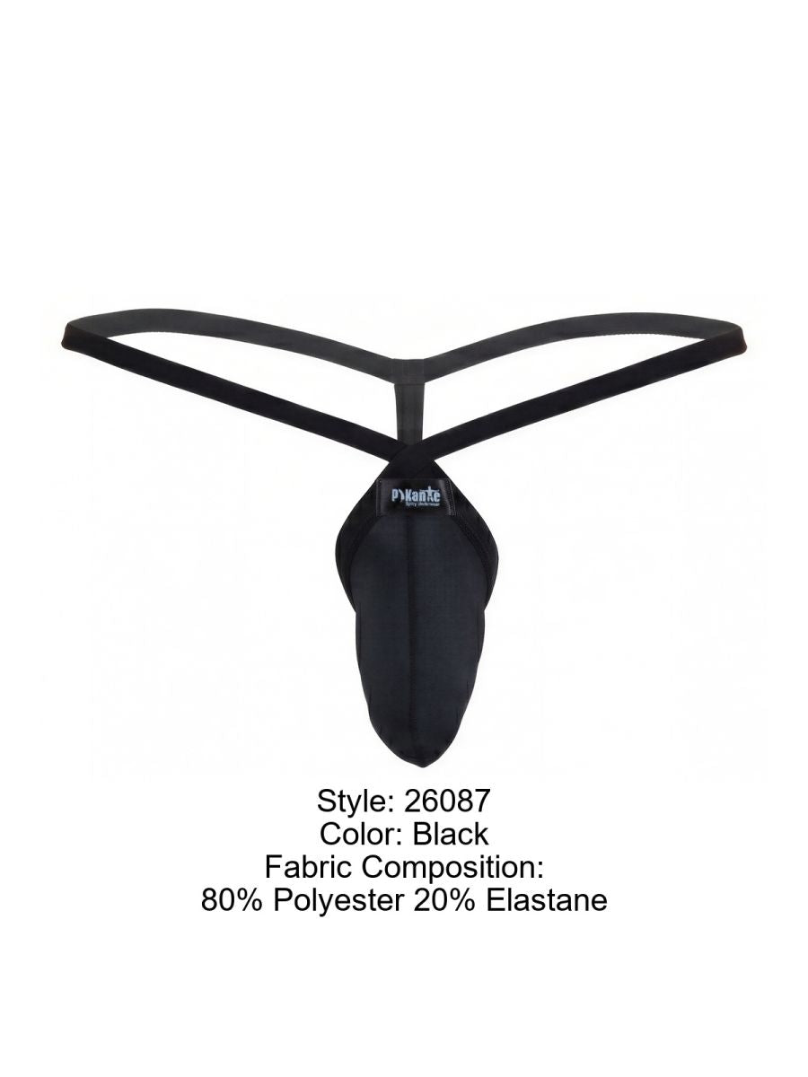 Pikante PIK 26087 Mens Daring Teardop Design G-String Black