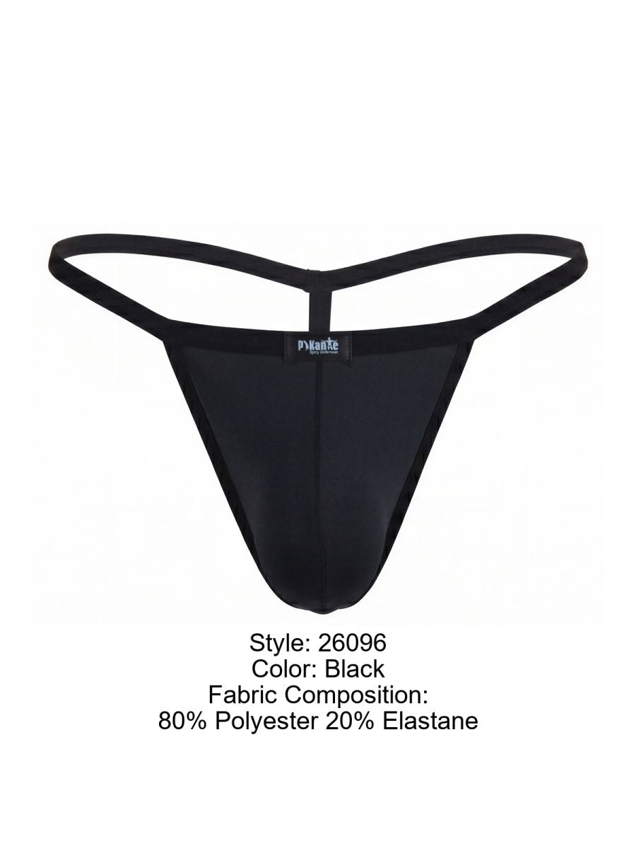 Pikante PIK 26096 Nut Mens Lightweight Barely There G-String Black