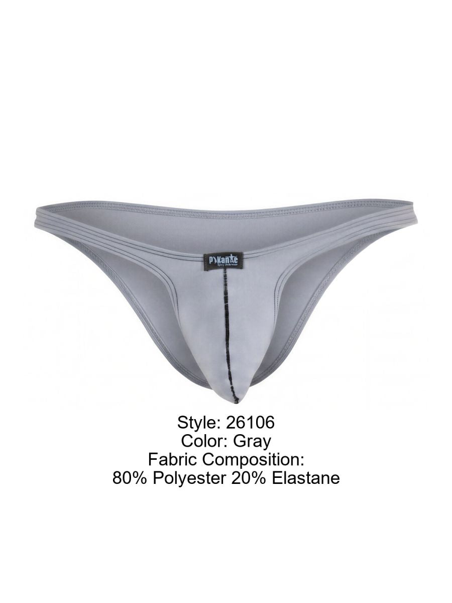 Pikante PIK 26106 Neftis Mens Minimalist Lightweight Bikini Brief Gray