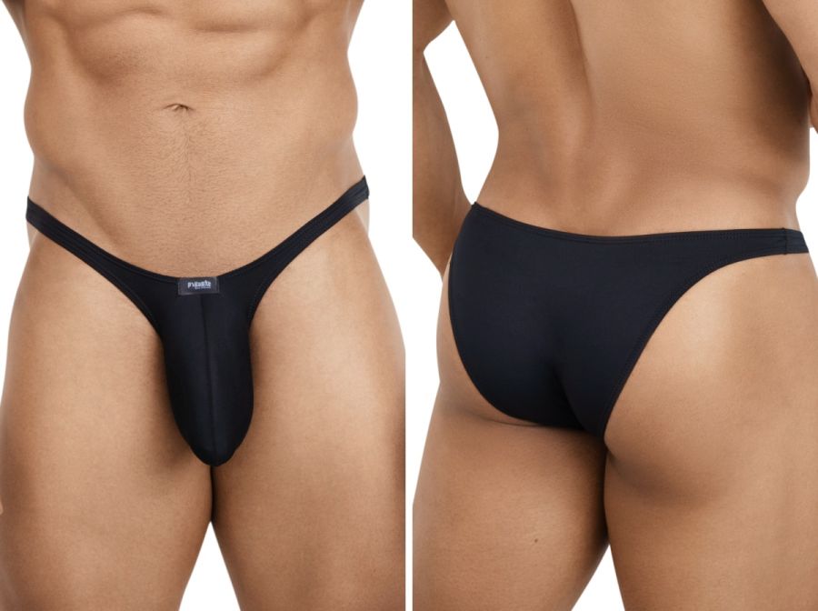 Pikante PIK 26107 Neftis Mens Minimalist Lightweight Bikini Brief Black