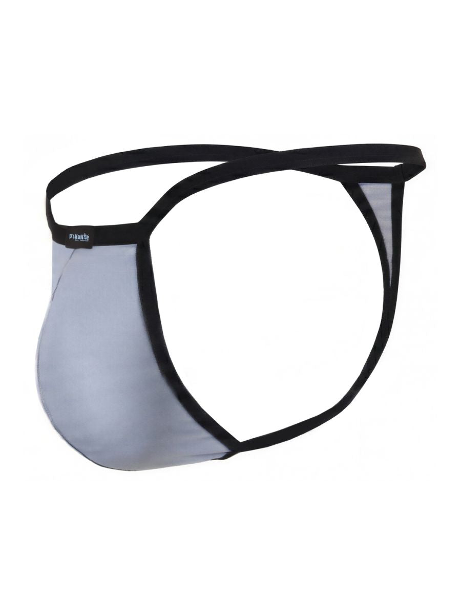 Pikante PIK 26109 Khonsu Mens Barely There Thongs Gray