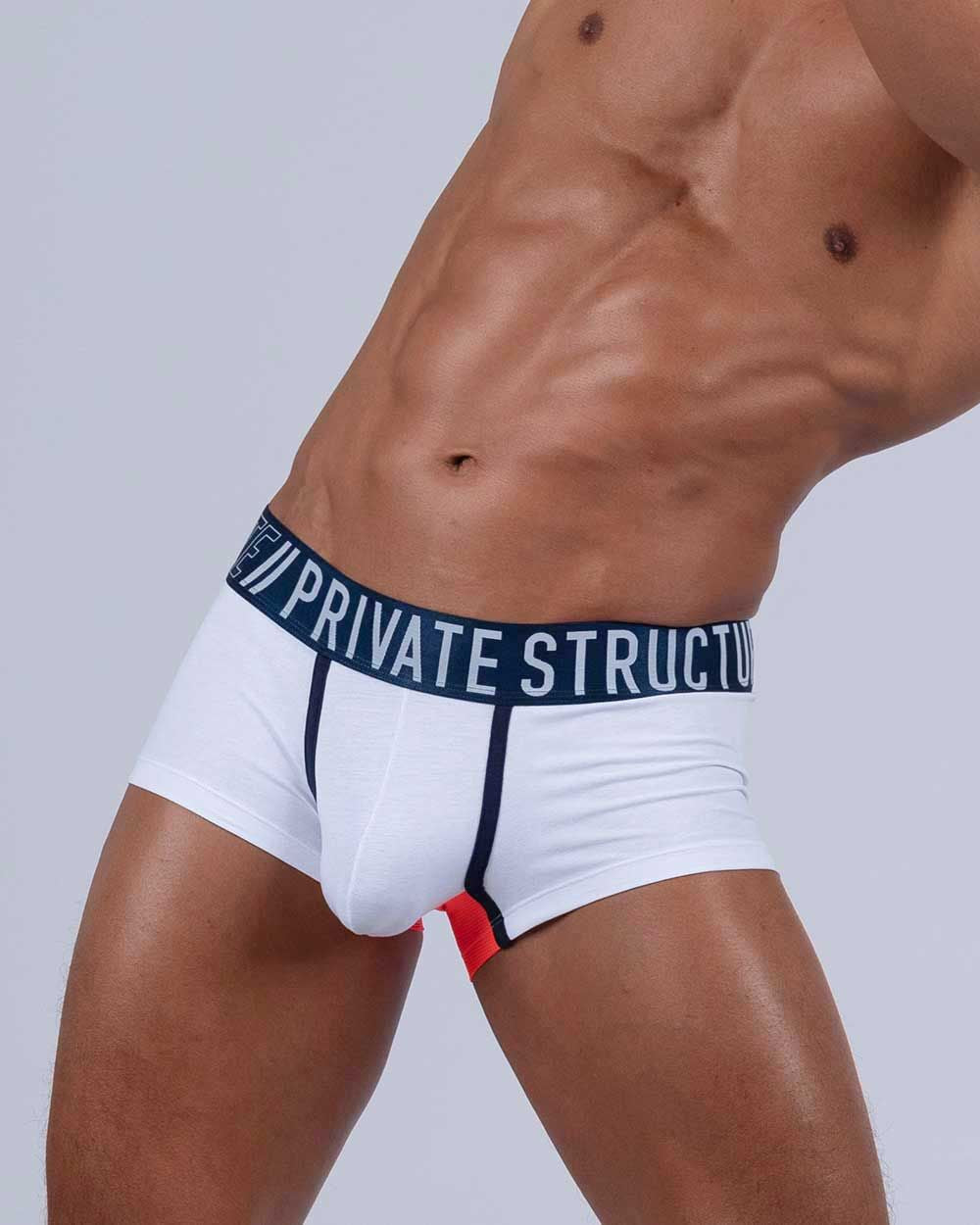 Private Structure BAUT4389 Athlete Trunks White League