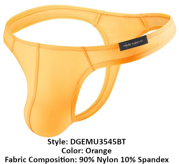 Private Structure DGEMU3545BT Desire Glaze Thong Orange