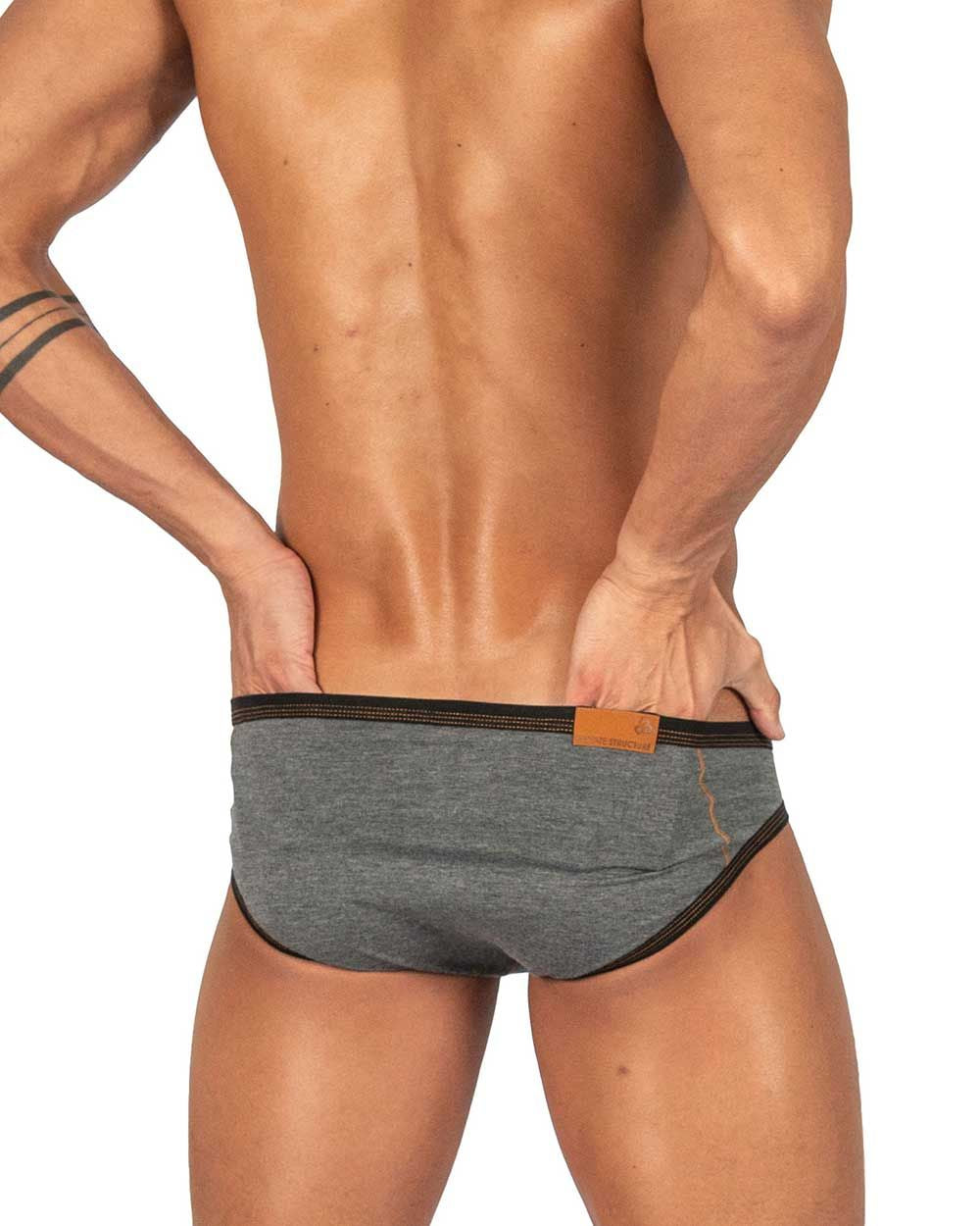 Private Structure LCUT4358 Barn Boy Low Rise Mini Brief Stone Gray