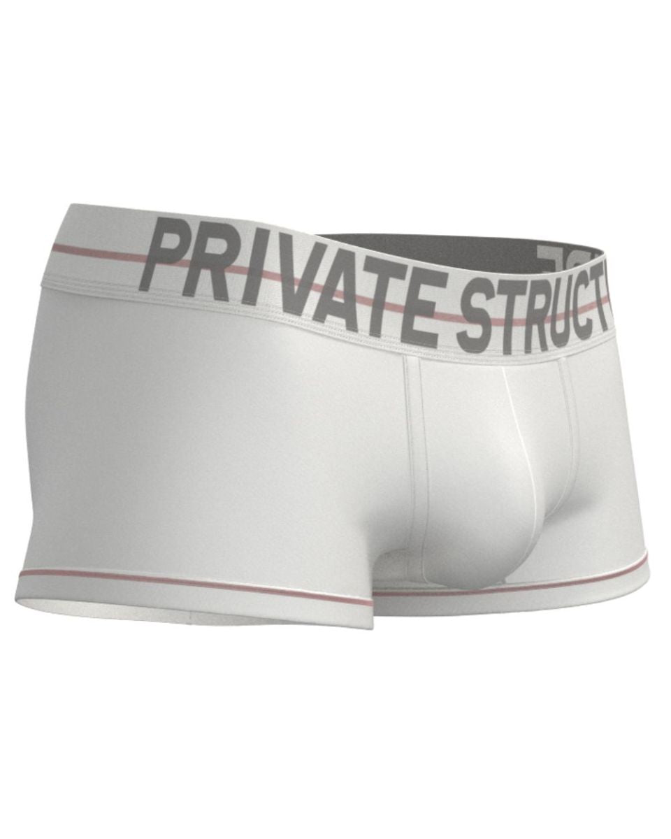 Private Structure MOUX4103 Mo Lite Mid Waist Trunks White