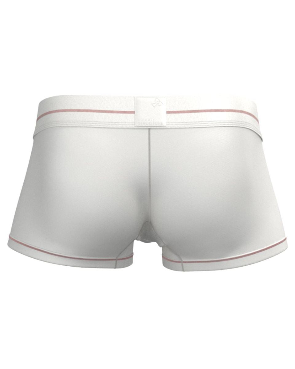 Private Structure MOUX4103 Mo Lite Mid Waist Trunks White