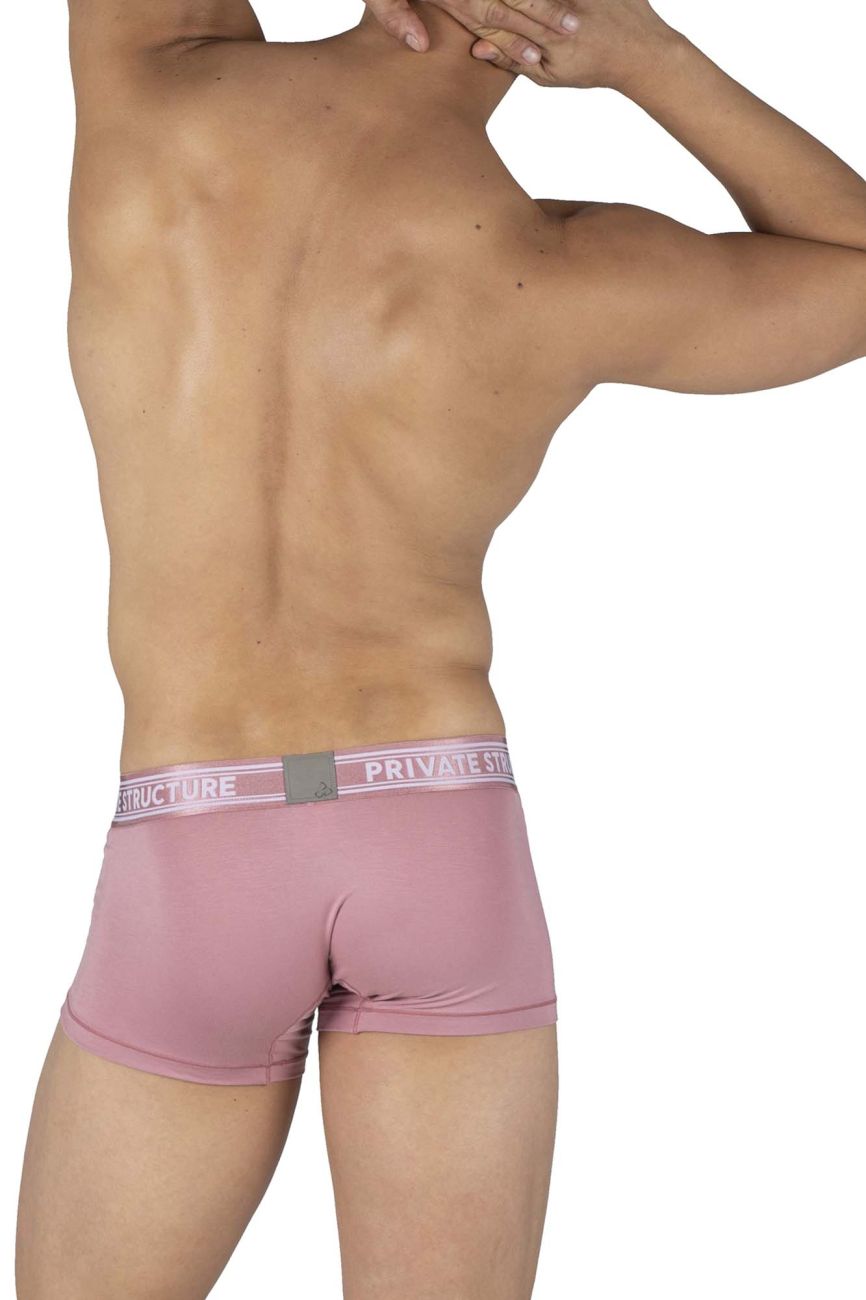 Private Structure PBUT4379 Bamboo Mid Waist Trunks Smoke Red