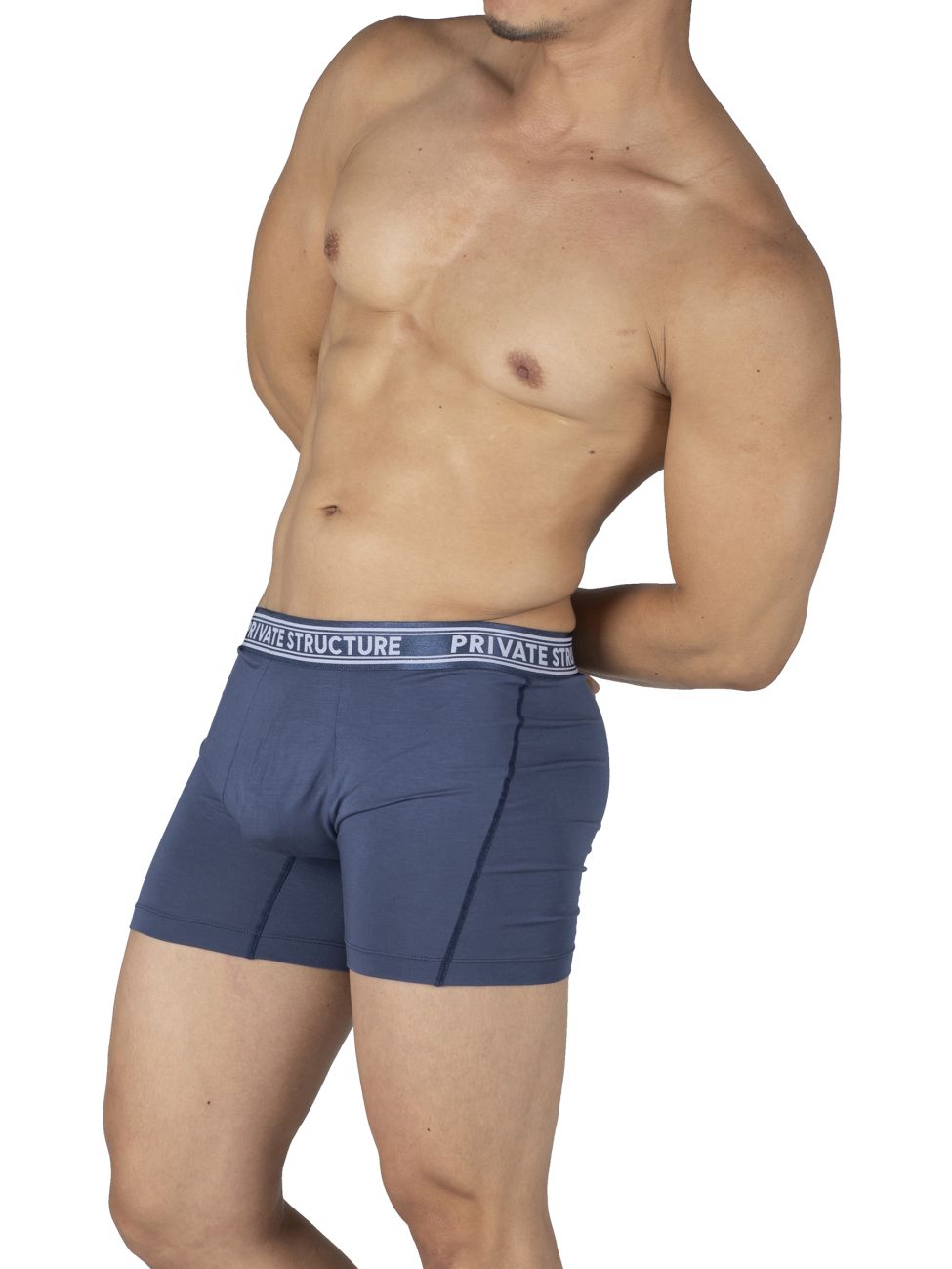 Private Structure PBUT4380 Bamboo Mid Waist Boxer Briefs Citadel Blue