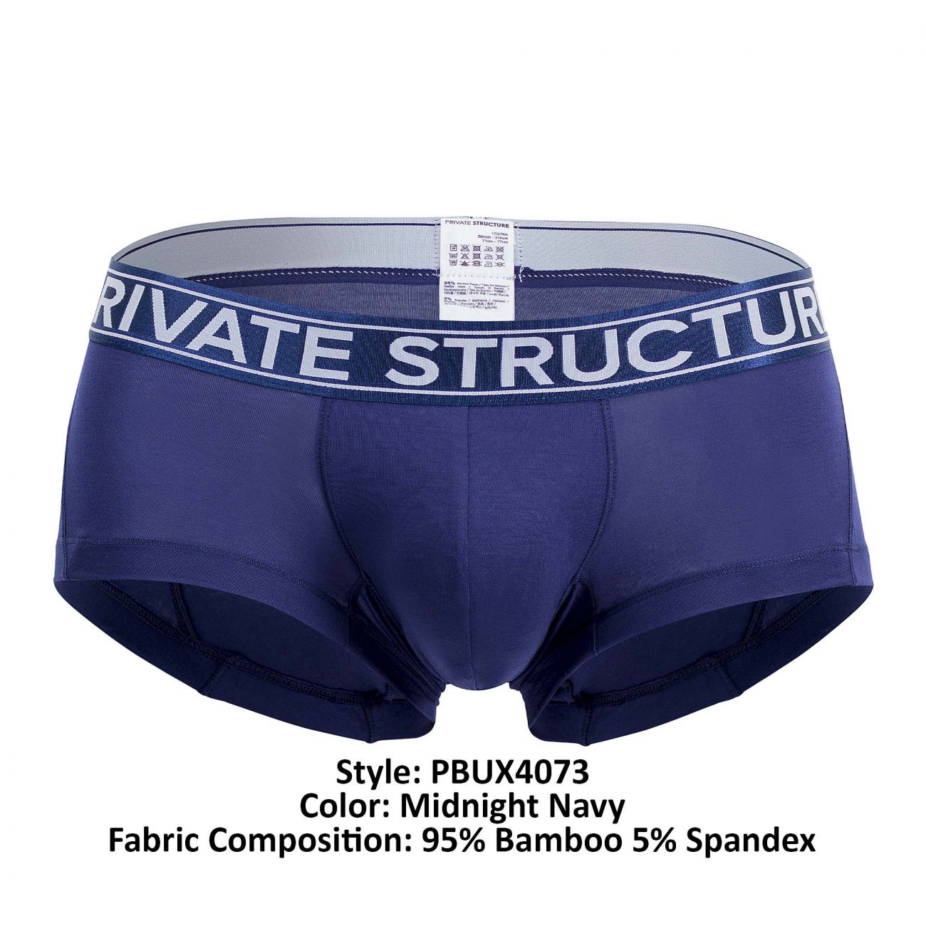 Private Structure PBUX4073 Platinum Bamboo Trunks Midnight Navy