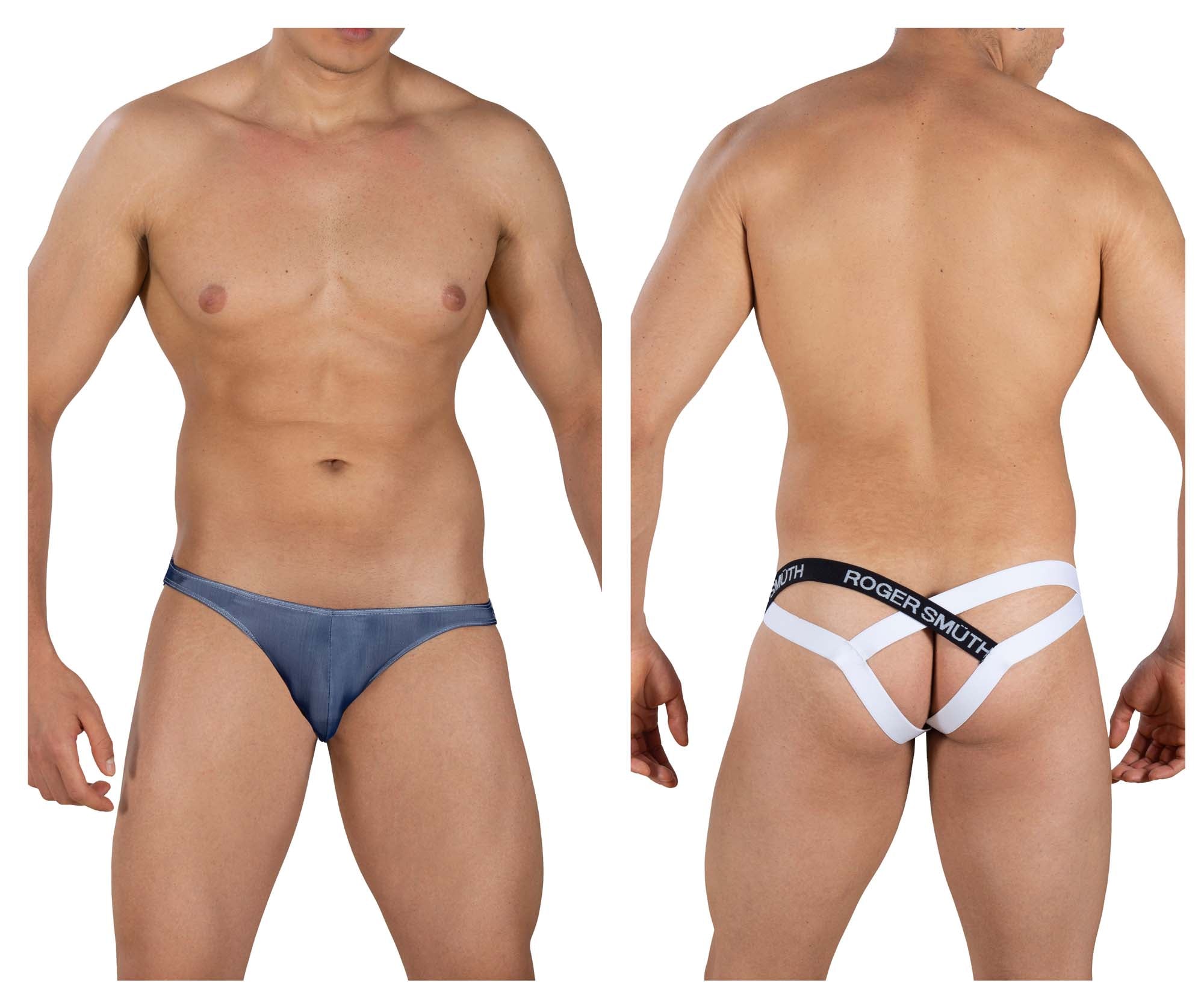 Roger Smuth RS018 Male Strappy Back Jockstrap Blue