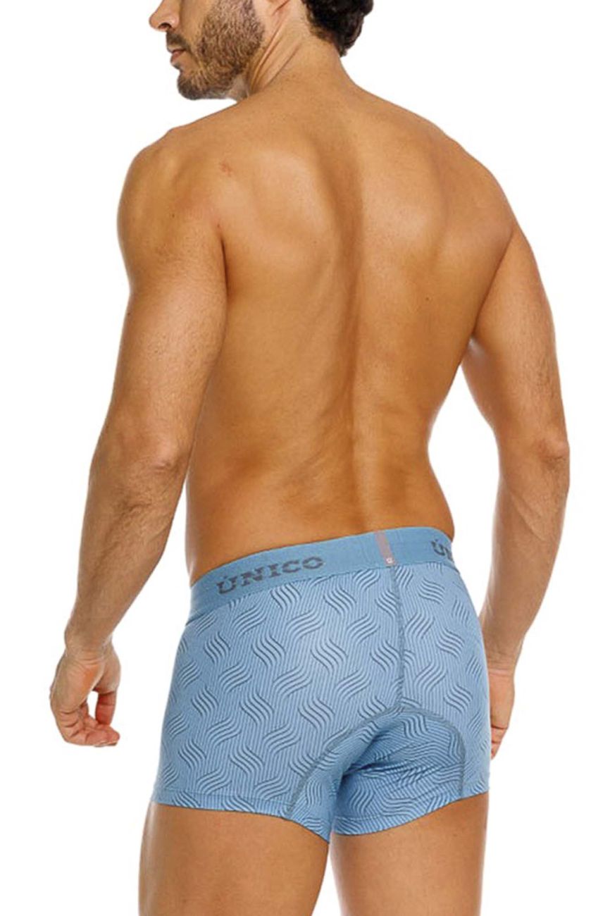 Unico 26020100111 Lenoso Mens Keep it Sleek Trunks Blue Plus Sizes