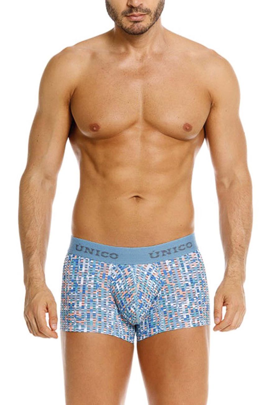 Unico 26020100112 Lignina Mens Everyday Underwear Trunks Blue Plus Sizes