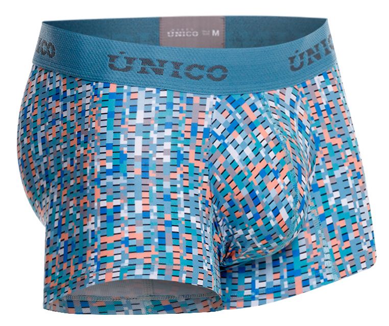 Unico 26020100112 Lignina Mens Everyday Underwear Trunks Blue Plus Sizes