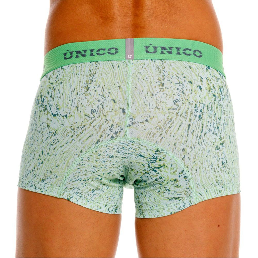 Unico 26020100115 Hunos Mens Clean Sporty Trunks Green Plus Sizes