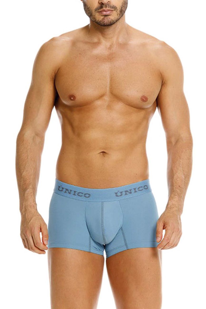 Unico 26020100118 Ventisca Mens Clean & Sleek Trunks Blue Plus Sizes