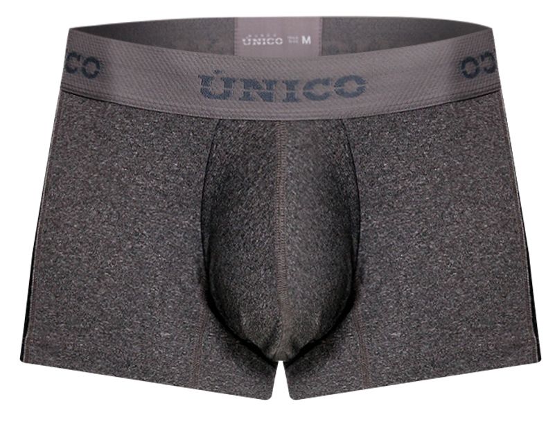 Unico 26020100121 Brio Male Power Up Your Everyday Trunks Gray  Plus Sizes