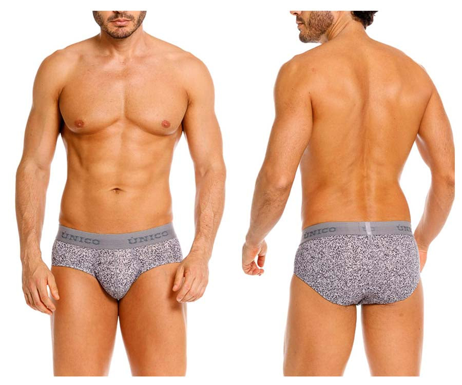Unico 26020101114 Suede Mens Everyday Favourite Briefs Gray