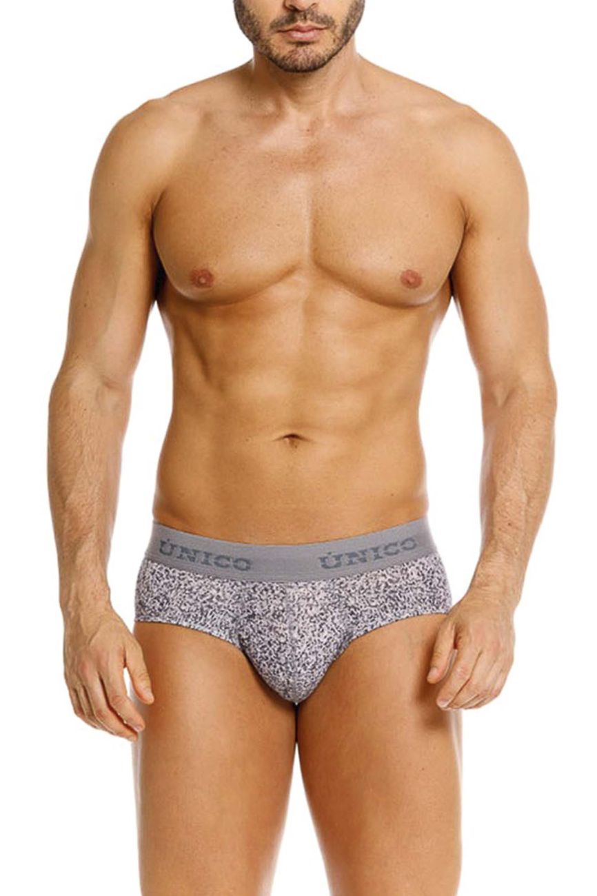 Unico 26020101114 Suede Mens Everyday Favourite Briefs Gray