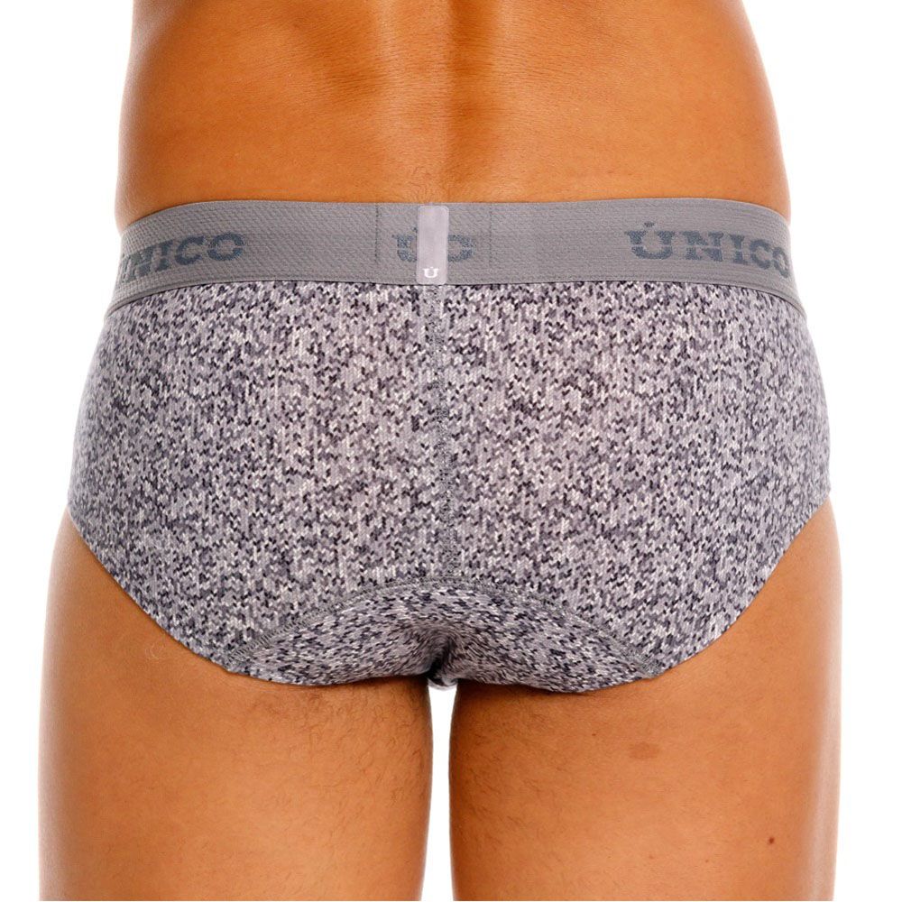 Unico 26020101114 Suede Mens Everyday Favourite Briefs Gray