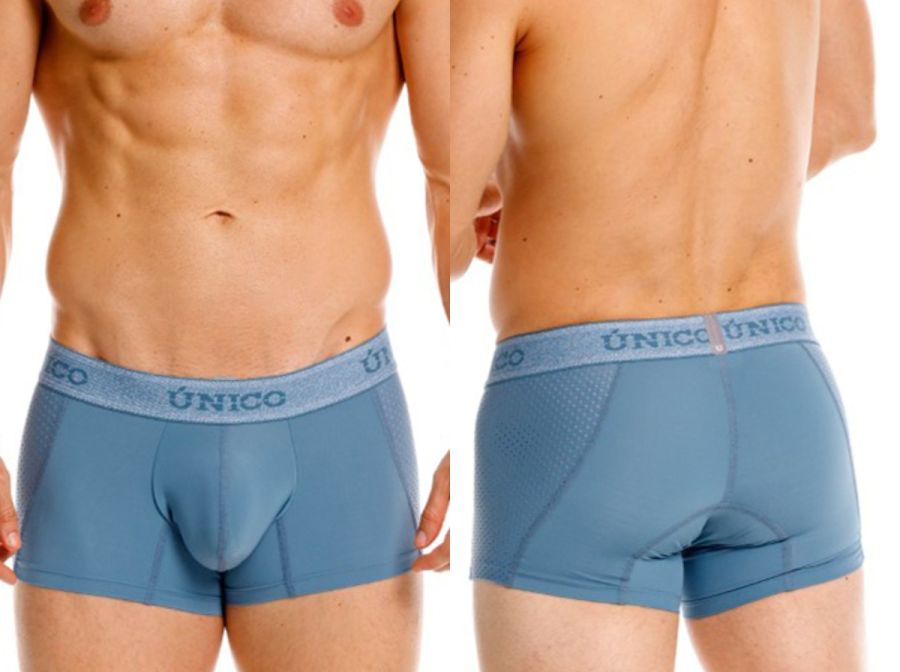 Unico 26040100127 Classic Trunks - Premium Athletic Comfort Blue Plus Sizes