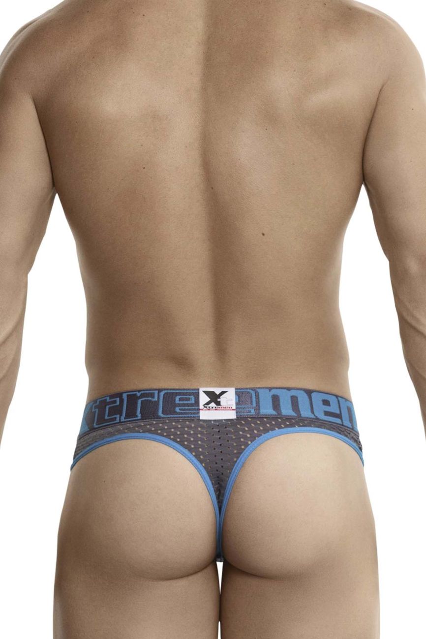 Xtremen 91036-3 3PK Thongs Black-White-Gray