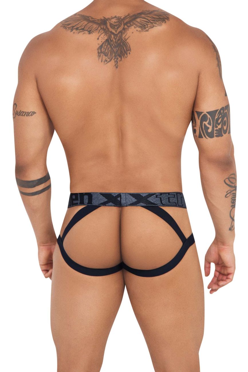 Xtremen 91128 Snake print Jockstrap Black