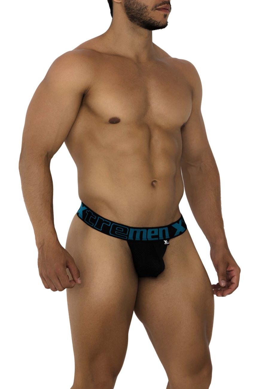 Xtremen 91184 Mesh Thongs Black