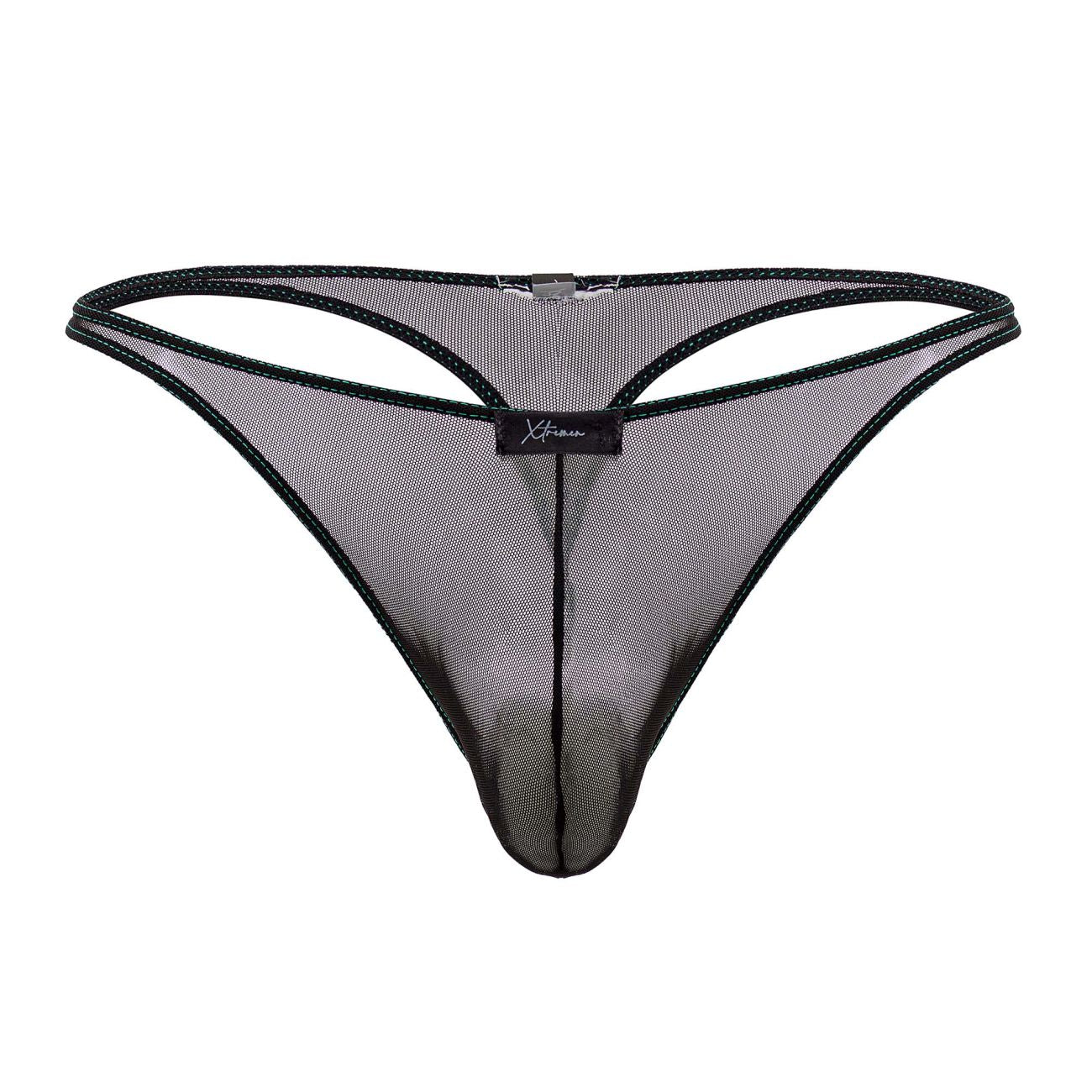 Xtremen 91189 Tulle Mesh Thongs Black