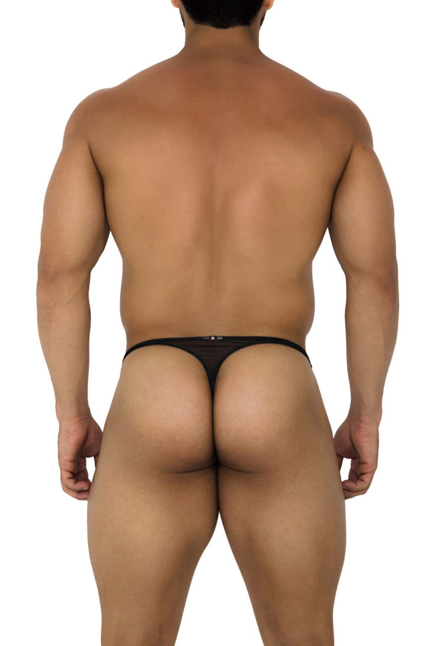 Xtremen 91189 Tulle Mesh Thongs Black