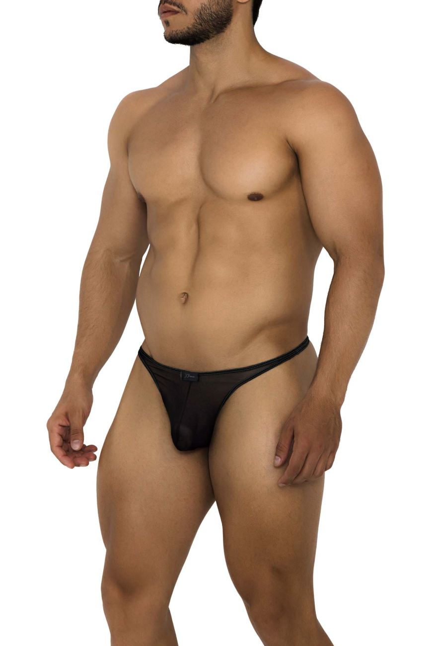 Xtremen 91189 Tulle Mesh Thongs Black