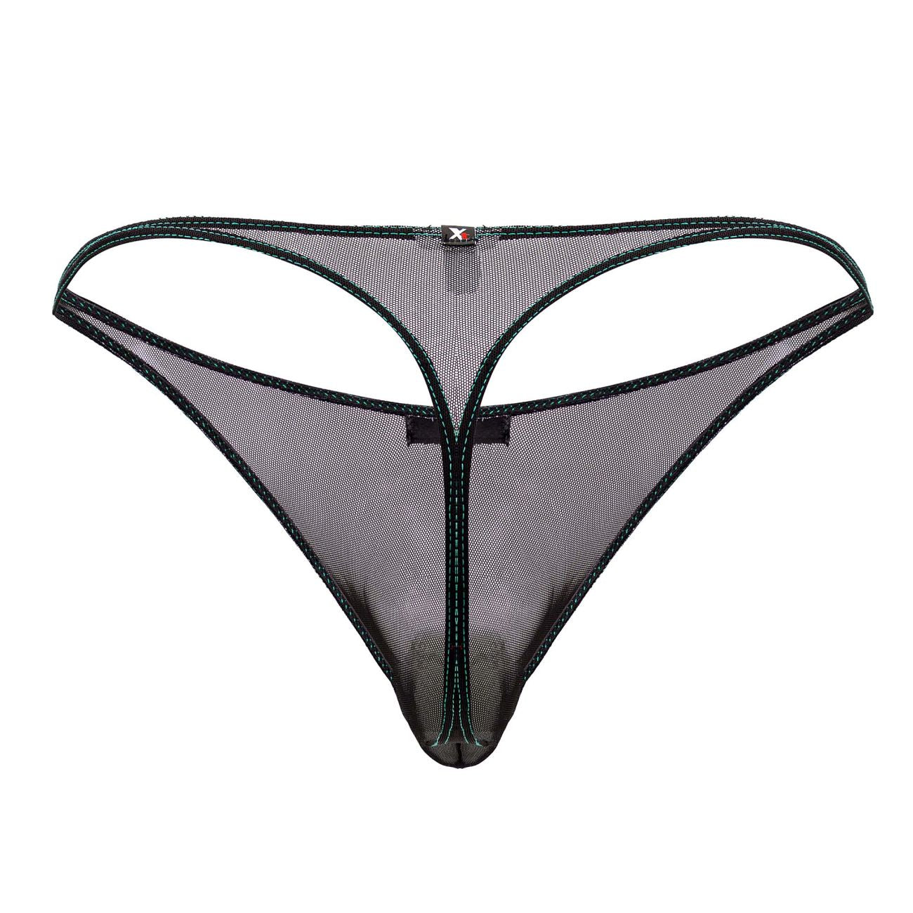 Xtremen 91189 Tulle Mesh Thongs Black