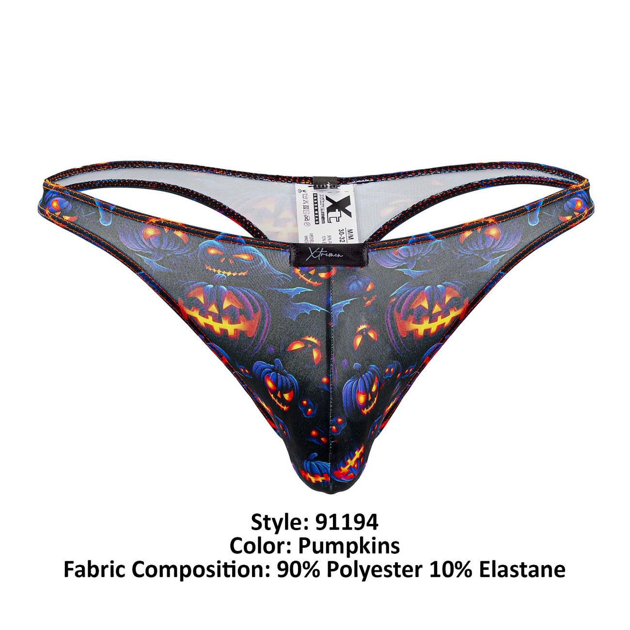 Xtremen 91194 Printed Thongs Halloween Pumpkins