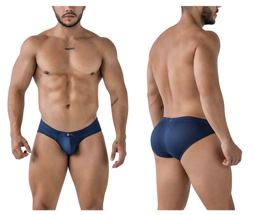 Xtremen 91207B Microfiber Mens Silky Briefs Navy